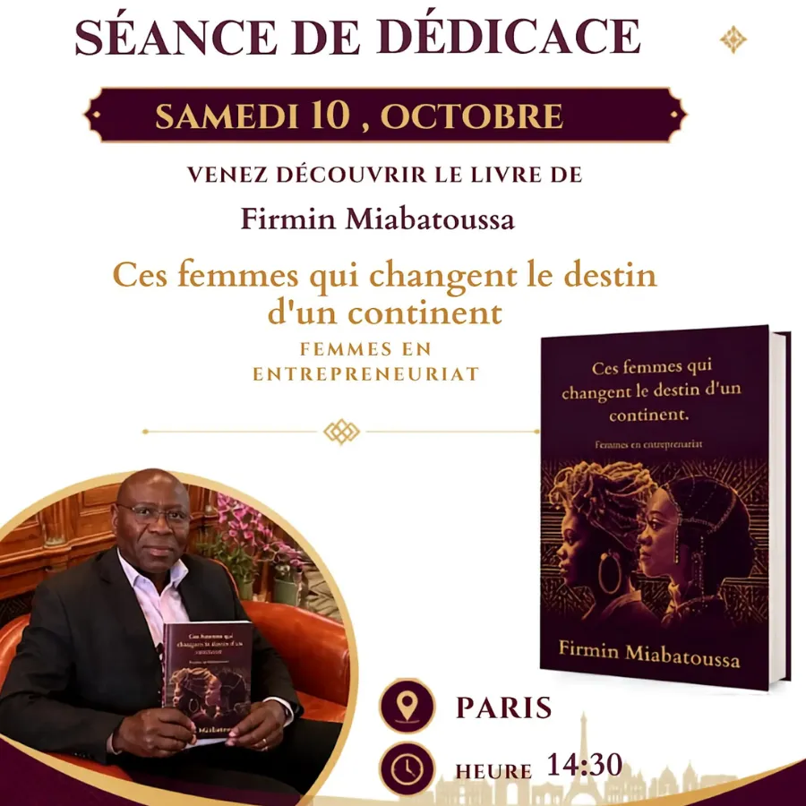 Visuel de la séance dédicace de Firmin Miabatoussa — à remplacer.